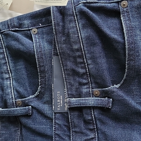 Talbots Jeans Flawless High Waist Modern Ankle Straight Leg 22W Stretch New - Picture 10 of 16